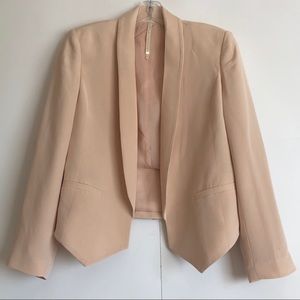 Truth And Pride Blush Silk Angle Hem Blazer Size S